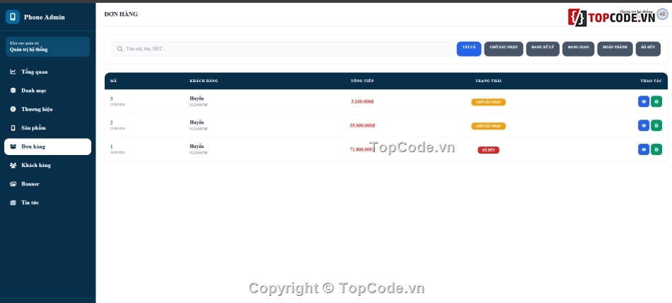 Website php,Web phụ kiện điện thoại,Web điện thoại